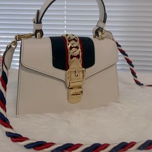 Gucci white Sylvie Mini Authentic
